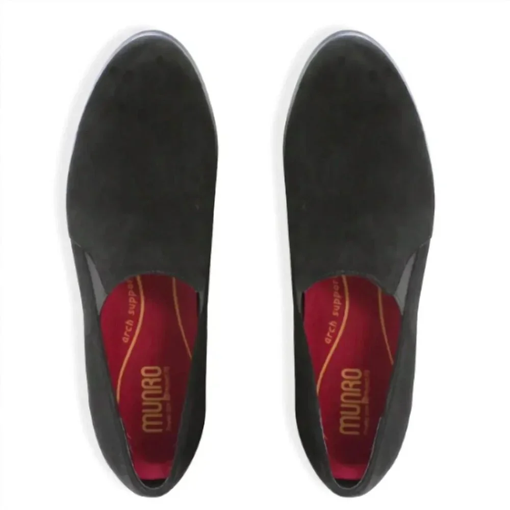 MUNRO AMERICAN KAM LOAFER Black Suede Women's Size 8 1/2 W Brand NEW in box - Picture 6 of 6